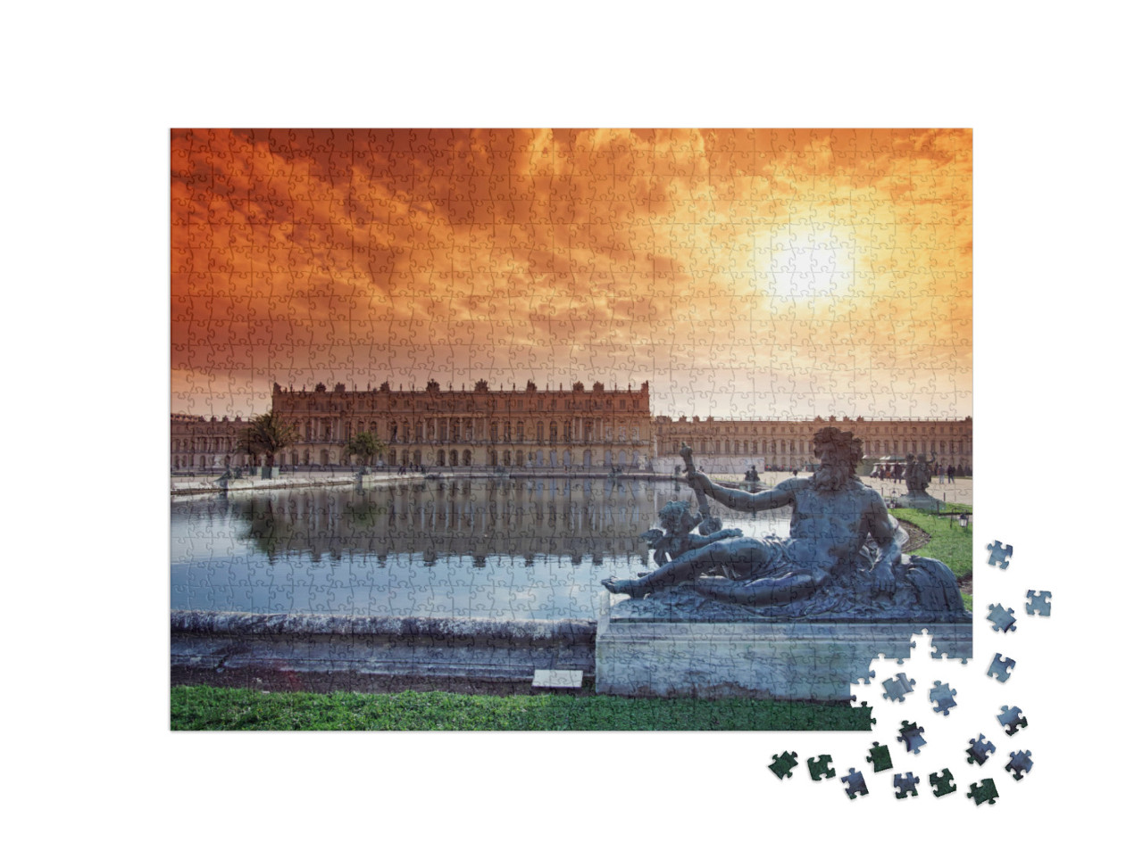 Puzzle 1000 Teile „Waschbecken und Statue im Schloss von Versailles“