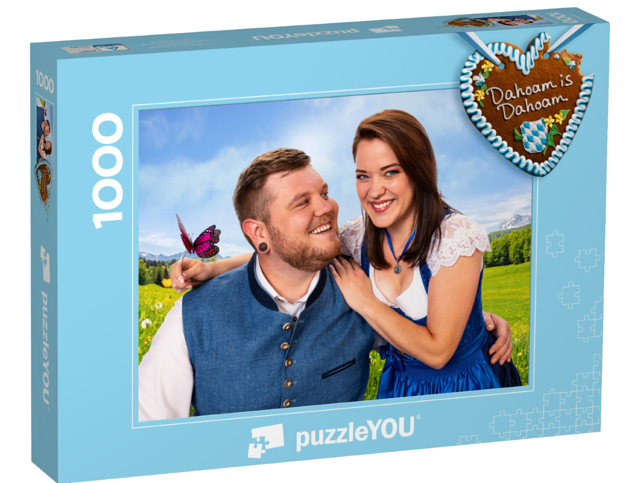 Puzzle 1000 Teile „Dahoam is Dahoam: Kathi und Severin“