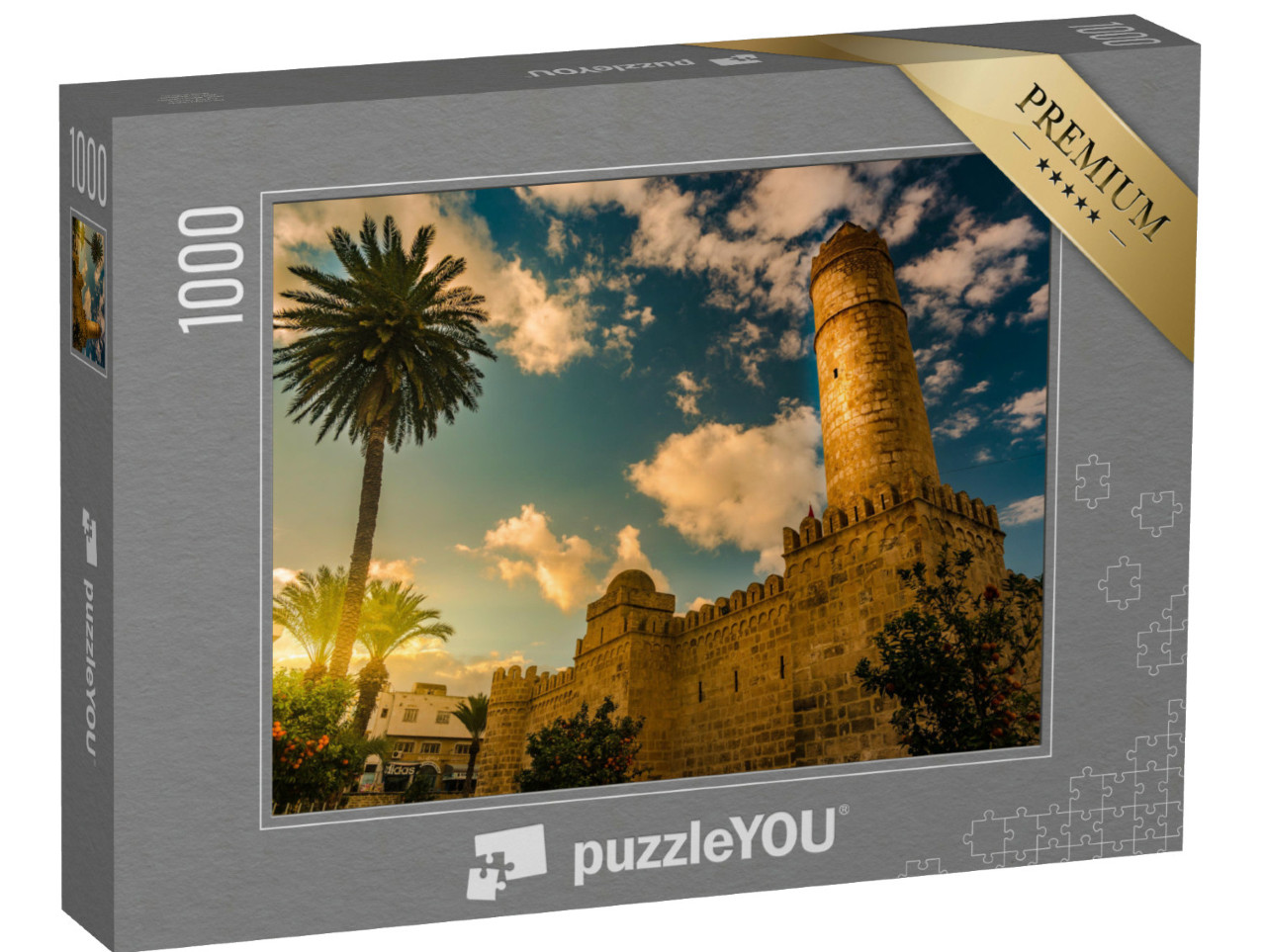 Puzzle 1000 Teile „Blick von den Mauern der Festung von Ribat von Sousse in Tunesien“