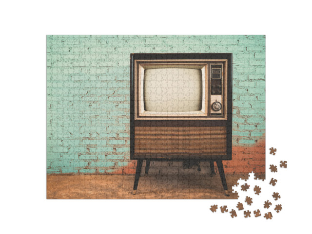 Puzzle 1000 Teile „Retro-Fernseher“