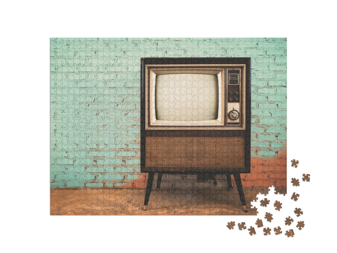 Puzzle 1000 Teile „Retro-Fernseher“