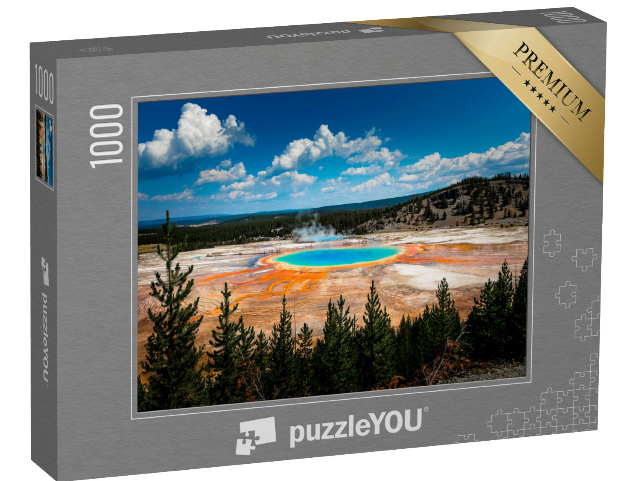 Puzzle 1000 Teile „Atemberaubende Grand Prismatic Spring im Yellowstone National Park“