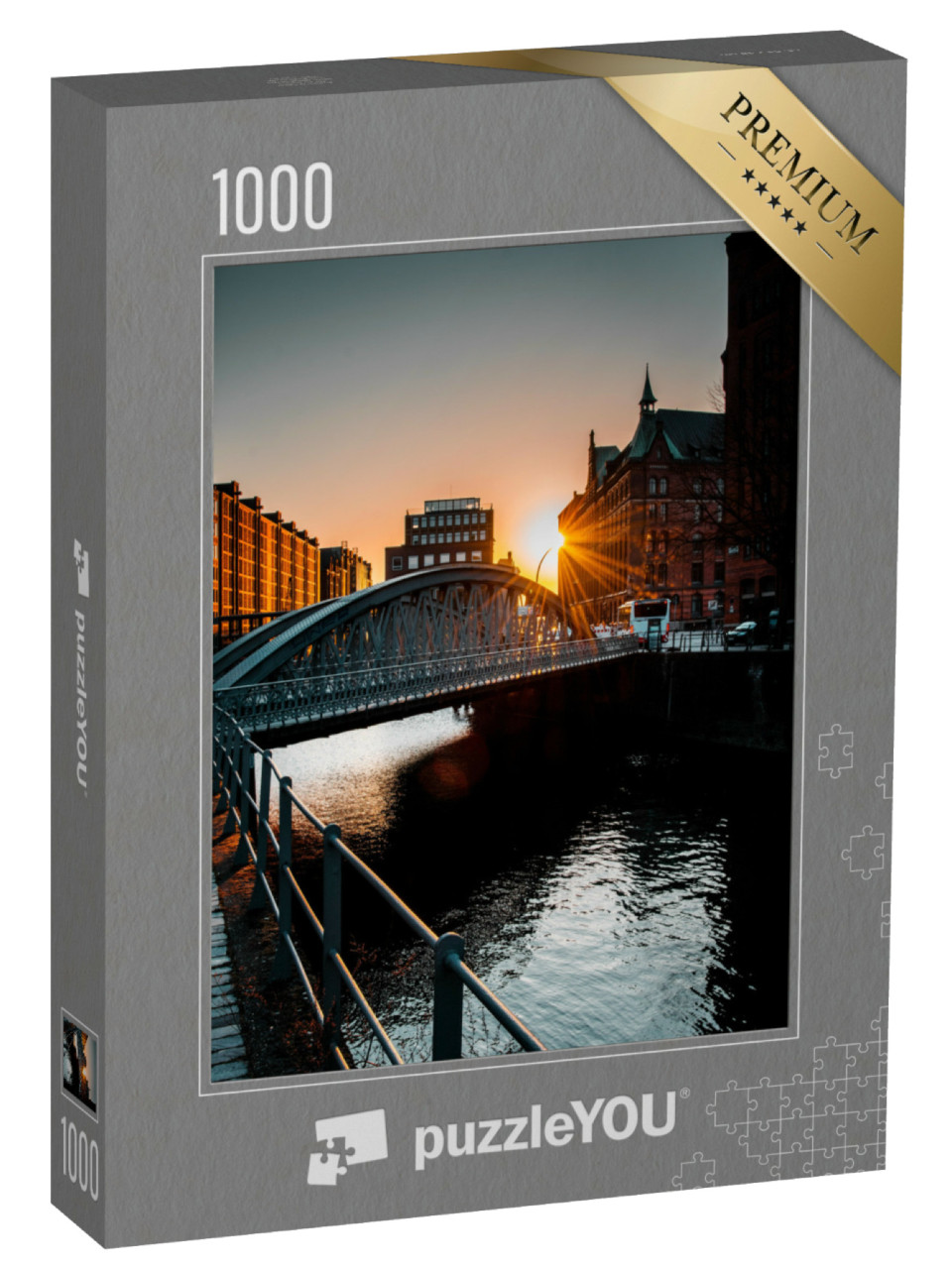 Puzzle 1000 Teile „Historisches Hafenviertel Speicherstadt in Hamburg“