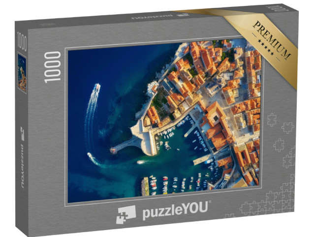 Puzzle 1000 Teile „Blick aus der Luft auf Dubrovnik, Kroatien“