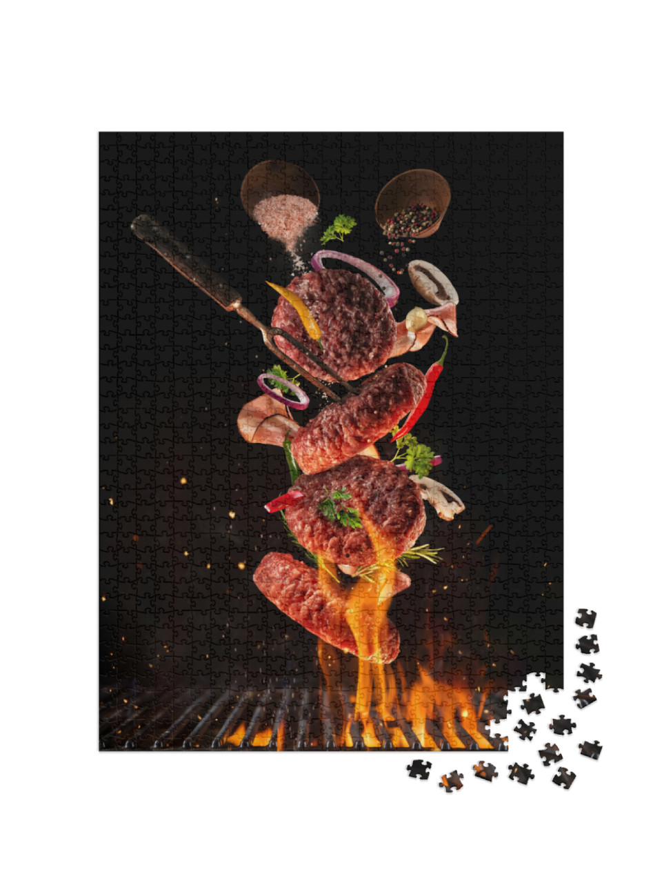 Puzzle 1000 Teile „Hamburger vom Grill“