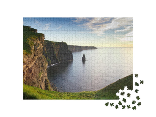 Puzzle 1000 Teile „Cliffs of Moher im stimmungsvollen Sonnenuntergang, Irland“