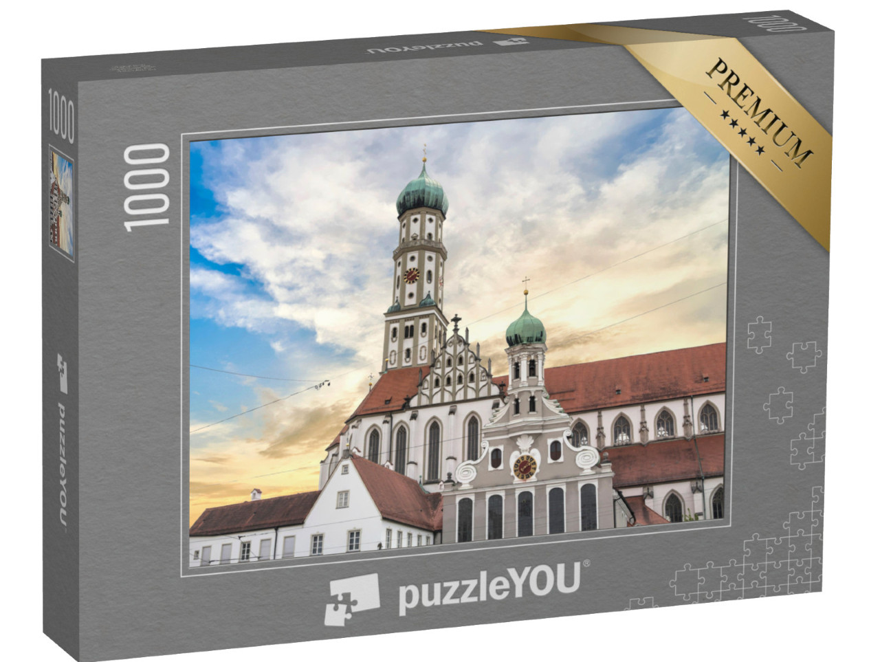 Puzzle 1000 Teile „Berühmte St. Ulrichskirche in Augsburg Deutschland“