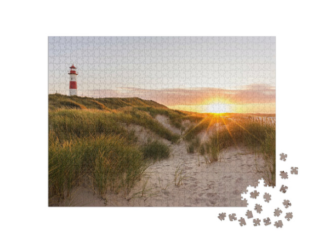 Puzzle 1000 Teile „Leuchtturm auf Sylt, Schleswig-Holstein, Deutschland“