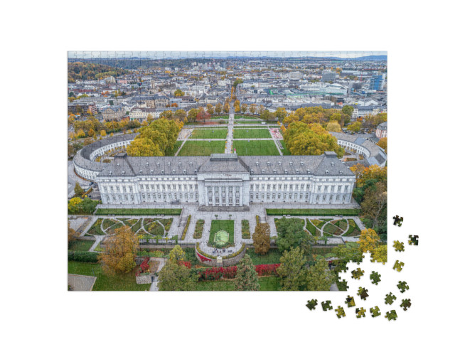 Puzzle 1000 Teile „Blick über Koblenz mit Kurfürstlichem Schloss“