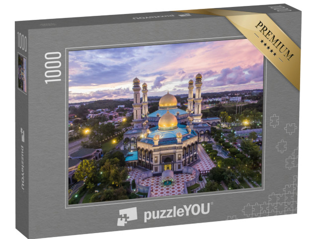 Puzzle 1000 Teile „Luftaufnahme der Moschee Jame' Asr Hassanil Bokliah in Brunei“