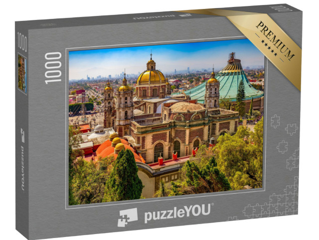 Puzzle 1000 Teile „Alte und  neue Basilika in Mexiko-Stadt“