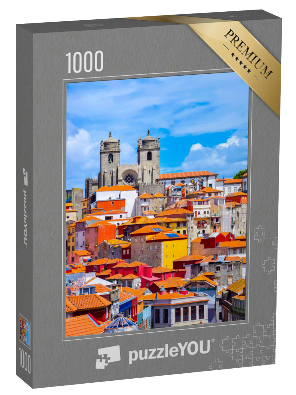 Puzzle 1000 Teile „Blick über die Altstadt von Porto, Portugal“