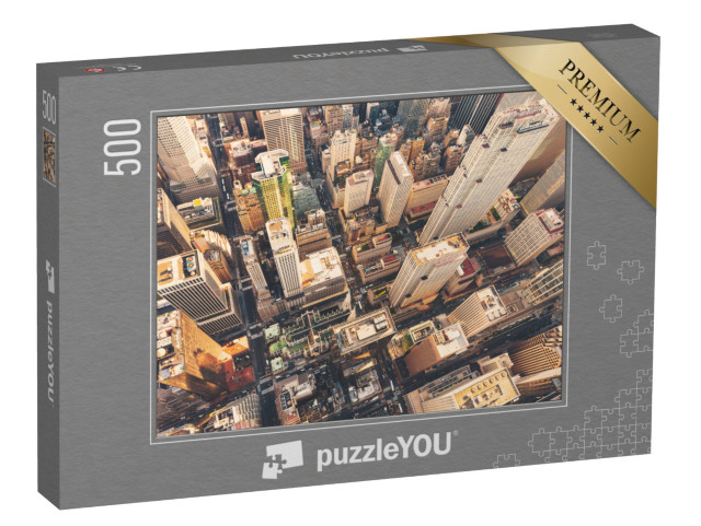 Puzzle 500 Teile „Luftaufnahme von Midtown Manhattan mit Blick auf die St. Patrick's Cathedral“