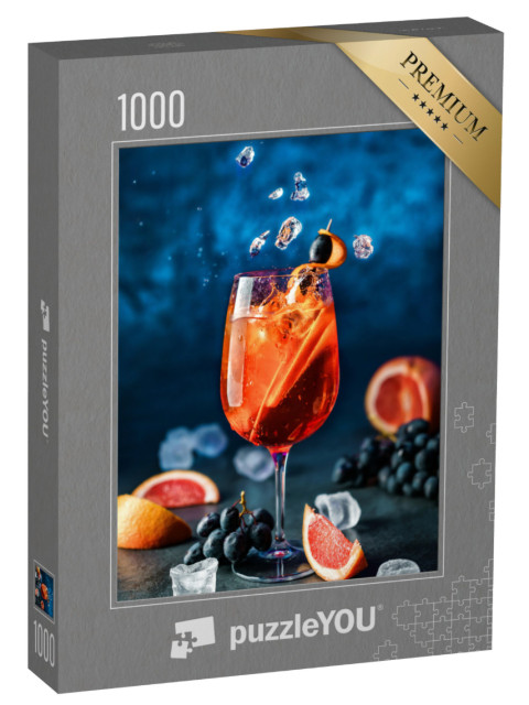 Puzzle 1000 Teile „Frischer Grapefruit-Cocktail auf Eis“