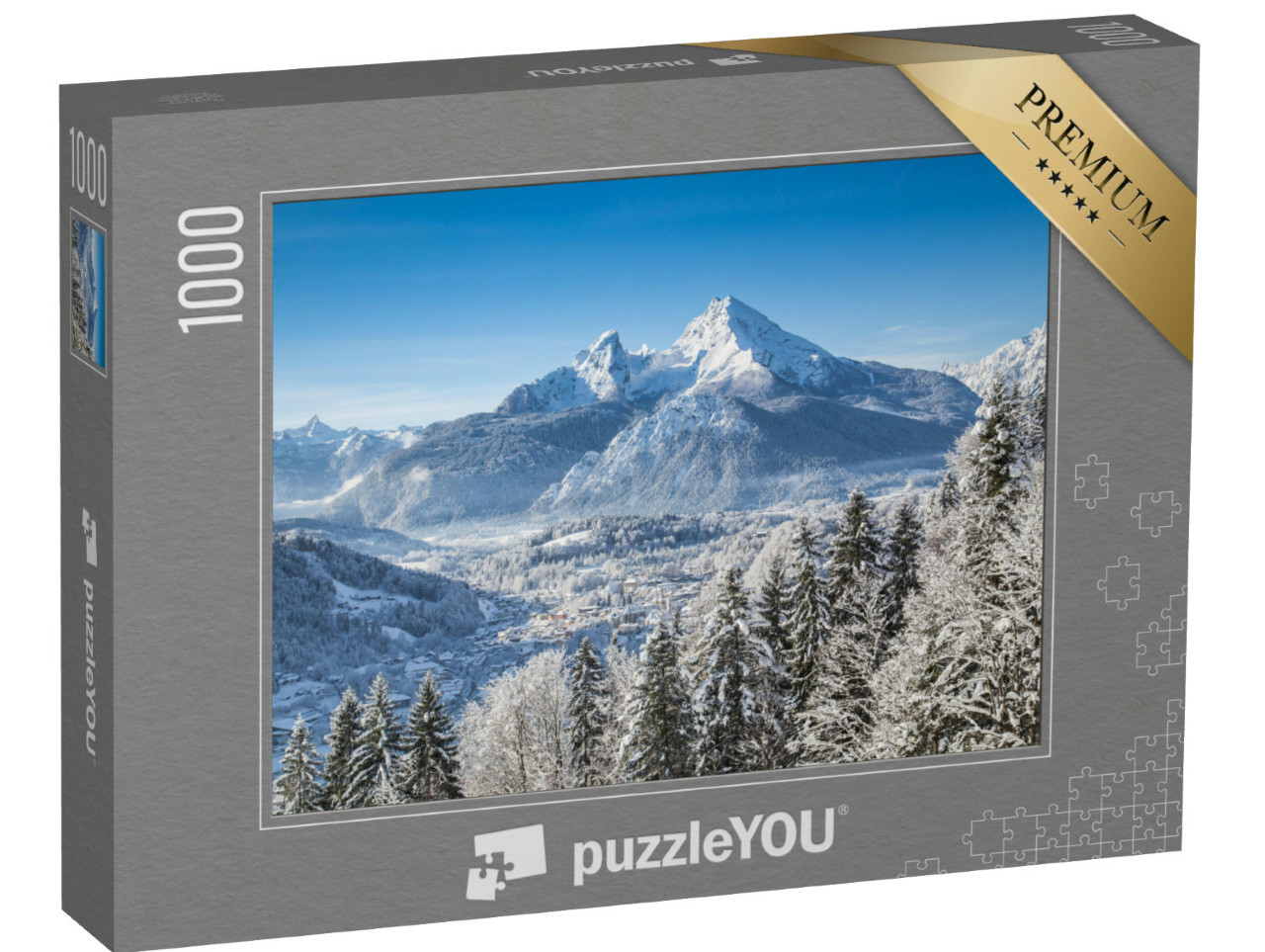 Puzzle 1000 Teile „Bayerische Alpen mit Berchtesgaden und Watzmann-Massiv“