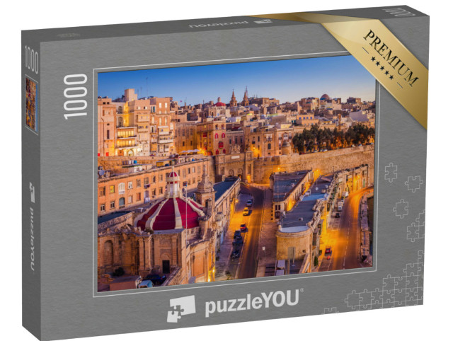 Puzzle 1000 Teile „Malta: Die Hauptstadt Valletta im Sonnenaufgang“