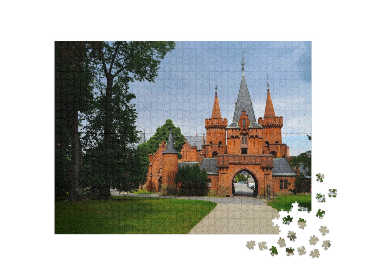 Puzzle 1000 Teile „Schloss Hradec nad Moravici in der Tschechischen Republik“
