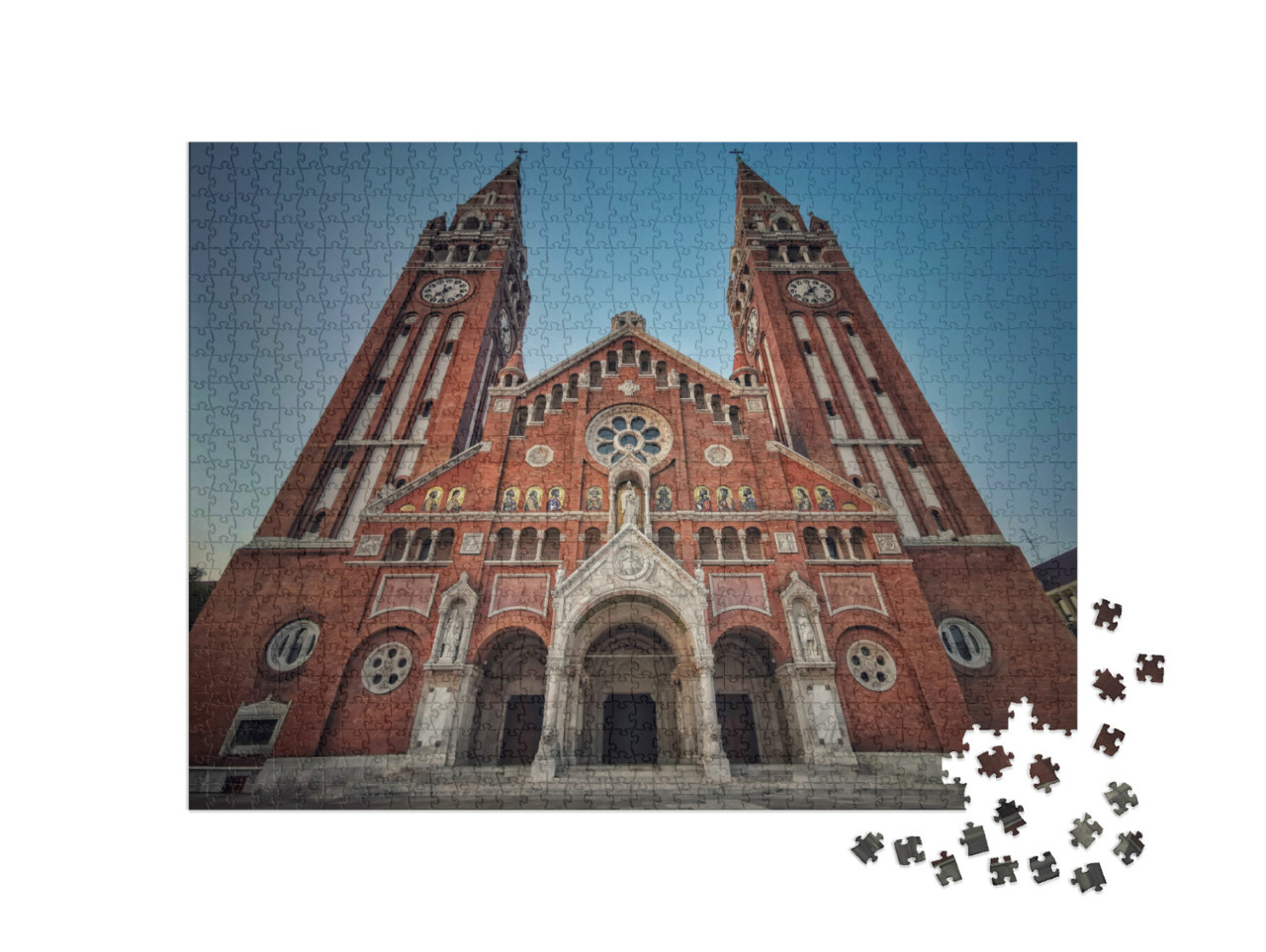 Puzzle 1000 Teile „Eine der Schönheiten Ungarns ist die Kathedrale von Szeged“