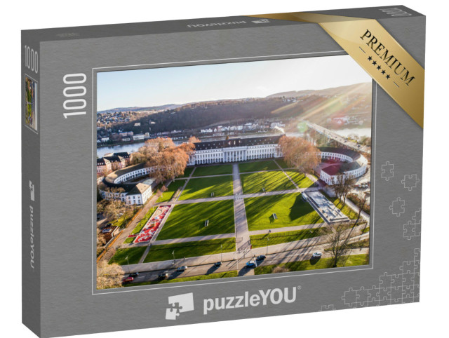 Puzzle 1000 Teile „Kurfürstliches Schloss mit Park in Koblenz am Rhein“