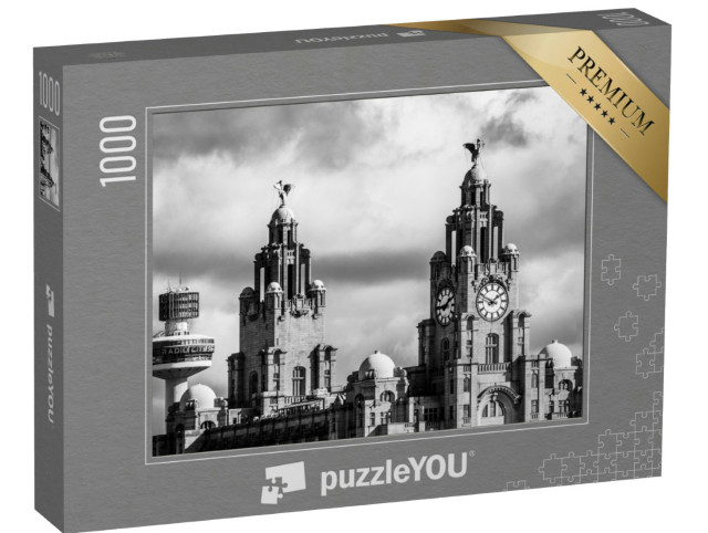 Puzzle 1000 Teile „Blick auf das Royal Liver Building in Liverpool“