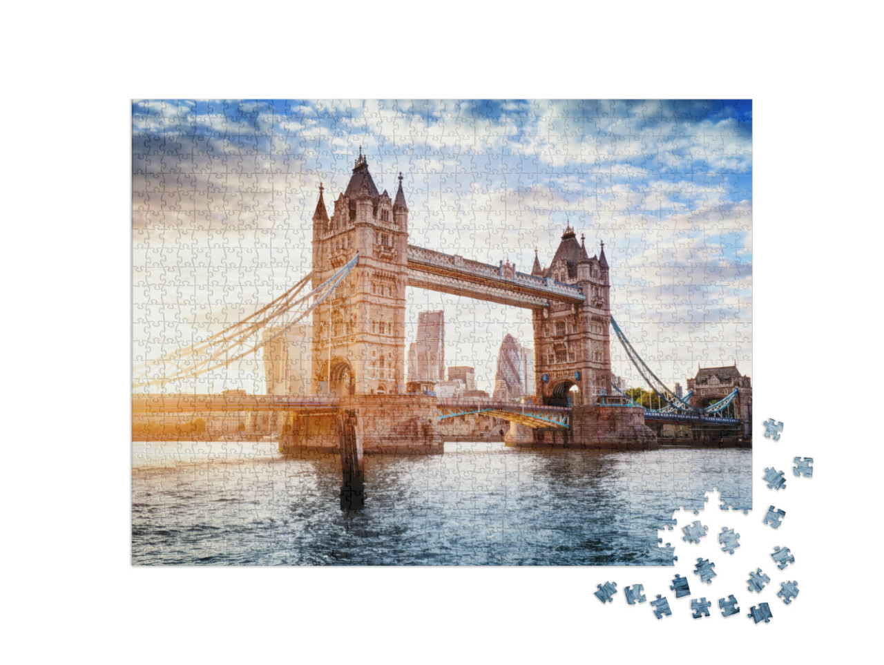 Puzzle 1000 Teile „Themse und Tower Bridge in London“