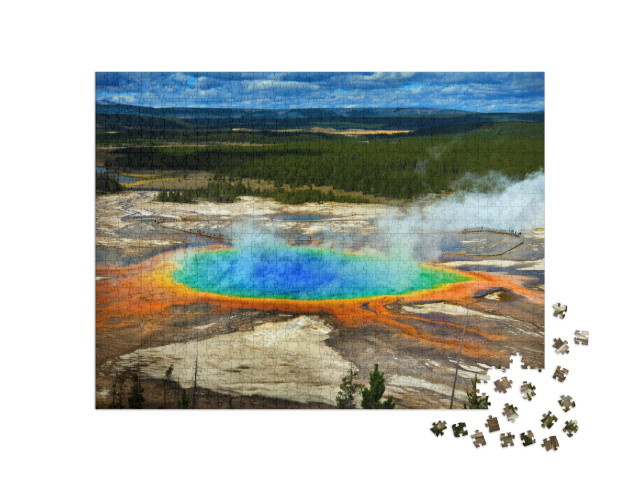 Puzzle 1000 Teile „Grand Prismatic Spring, Yellowstone National Park, USA“