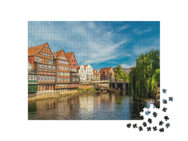 Puzzle 1000 Teile „Ansicht von Lüneburg, Niedersachsen, Deutschland“