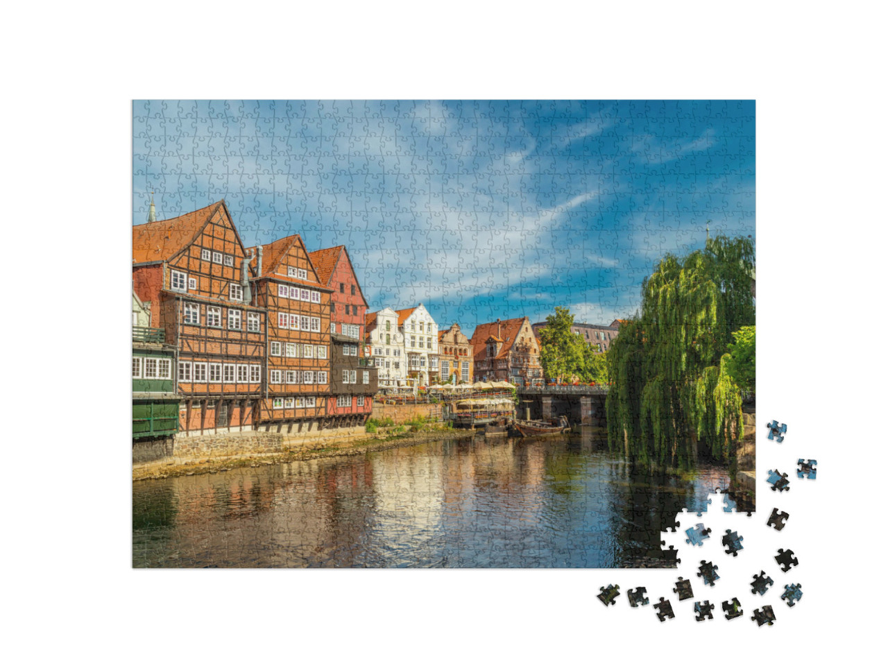 Puzzle 1000 Teile „Ansicht von Lüneburg, Niedersachsen, Deutschland“