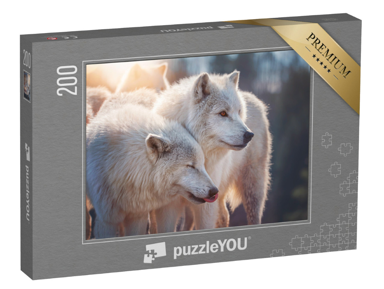 Puzzle 200 Teile „Arktischer Wolf“