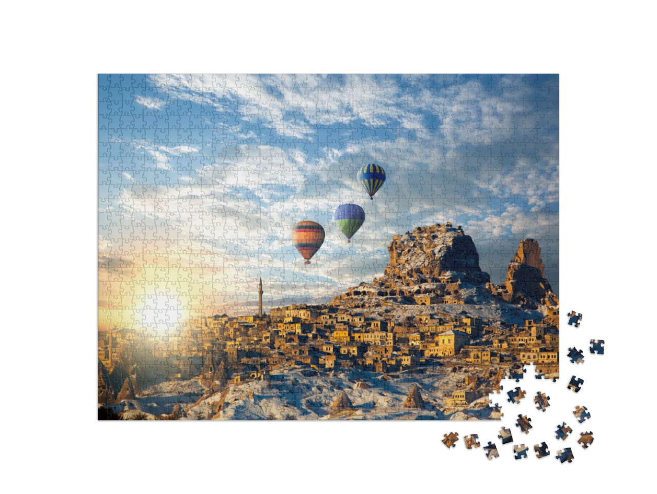 Puzzle 1000 Teile „Heißluftballonfahrt über das wundersame Kappadokien, Türkei“