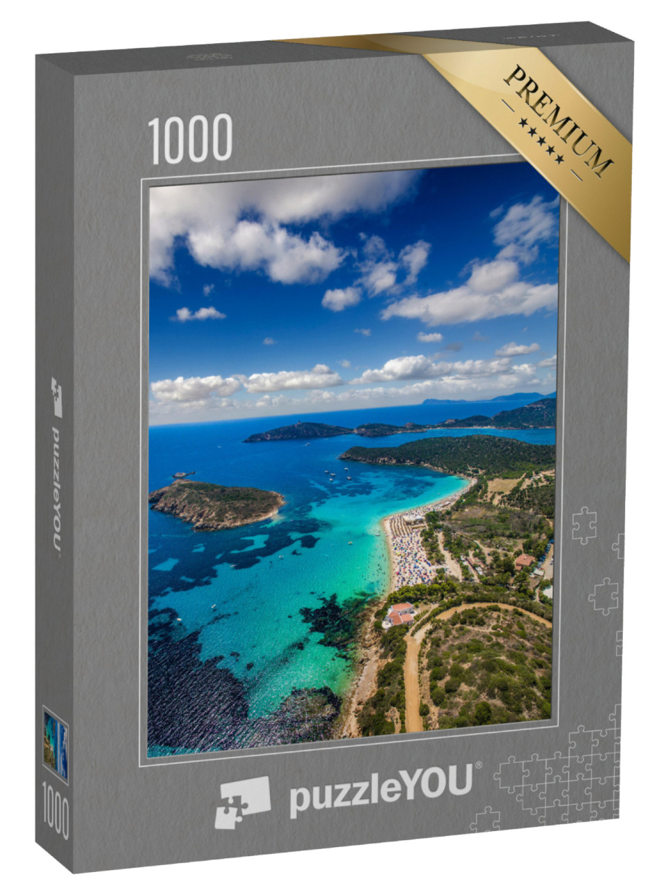 Puzzle 1000 Teile „Luftaufnahme von Tuerredda, Sardinien“