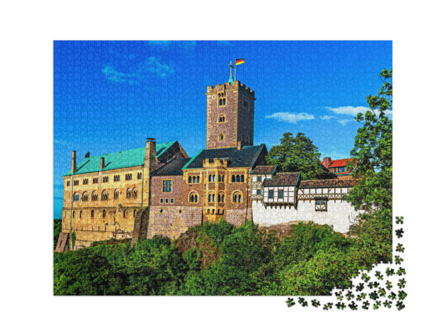 Puzzle 2000 Teile „Wartburg in Eisenach, Thüringen, Deutschland“