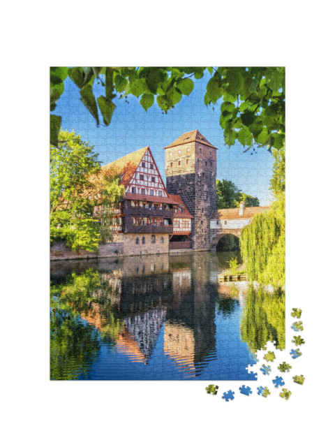 Puzzle 1000 Teile „Die historische Altstadt von Nürnberg, Franken“
