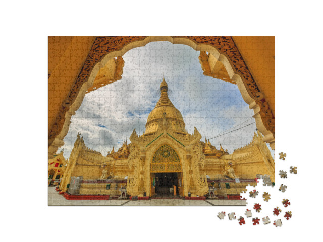 Puzzle 1000 Teile „Sule-Pagode, buddhistische Tempelanlage in Myanmar“