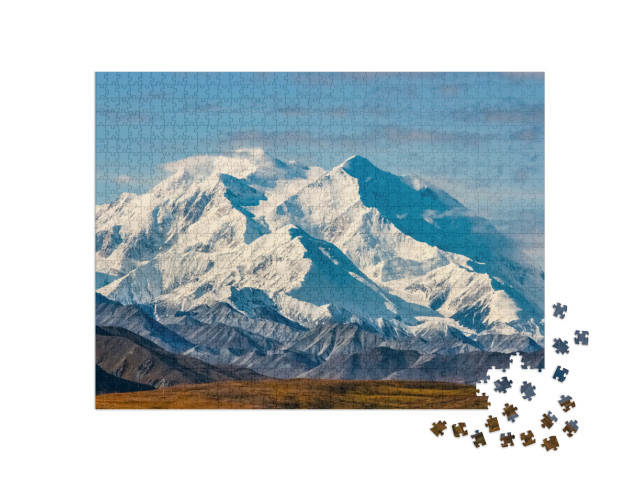 Puzzle 1000 Teile „Blick auf den majestätischen Mount McKinley, Alaska“