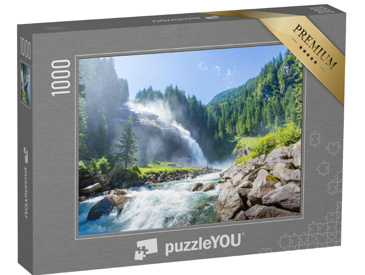 Puzzle 1000 Teile „Krimmler Wasserfälle im Nationalpark Hohe Tauern, Salzburg, Österreich“