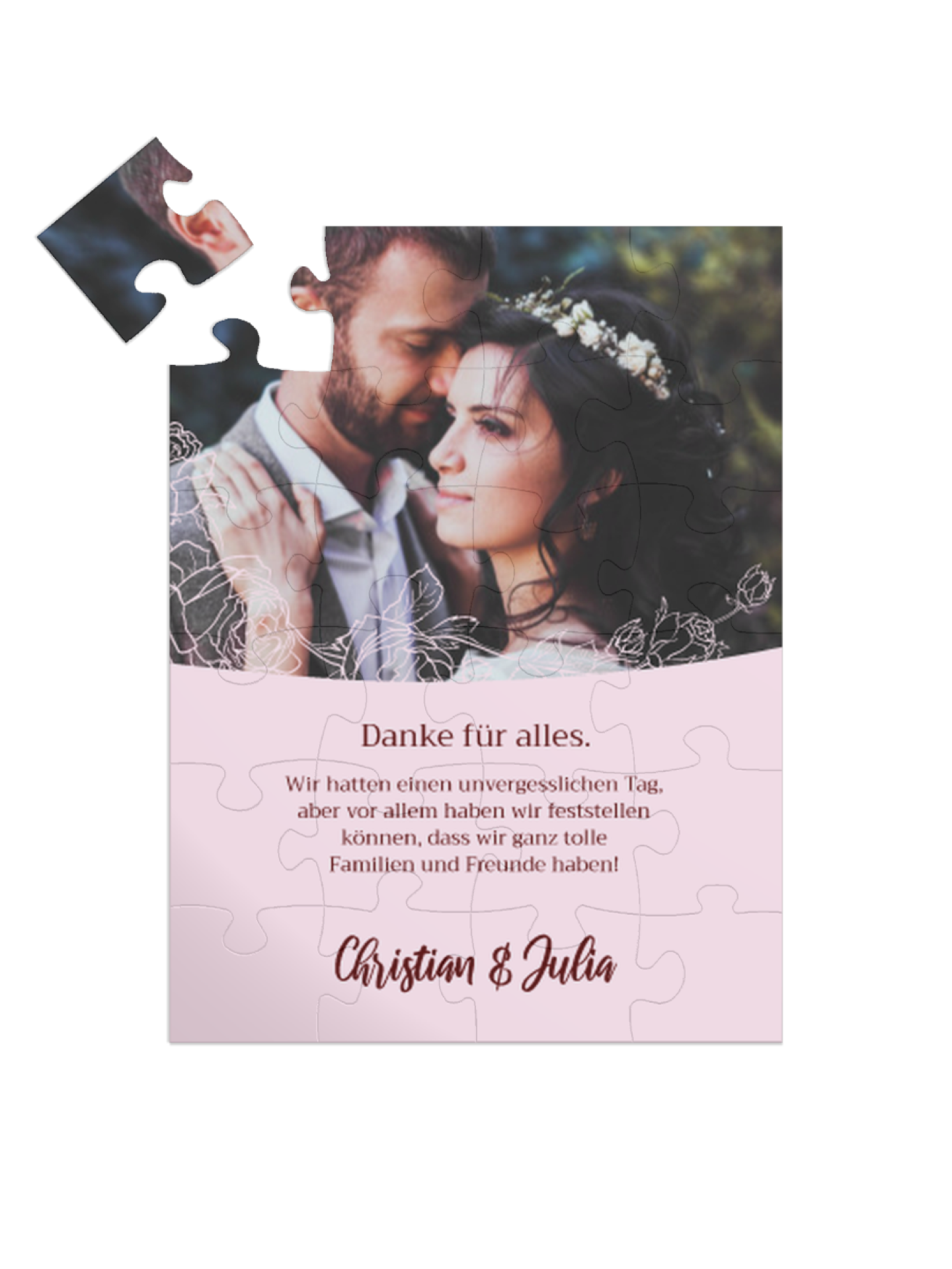 "Roses" in Hochformat rosa