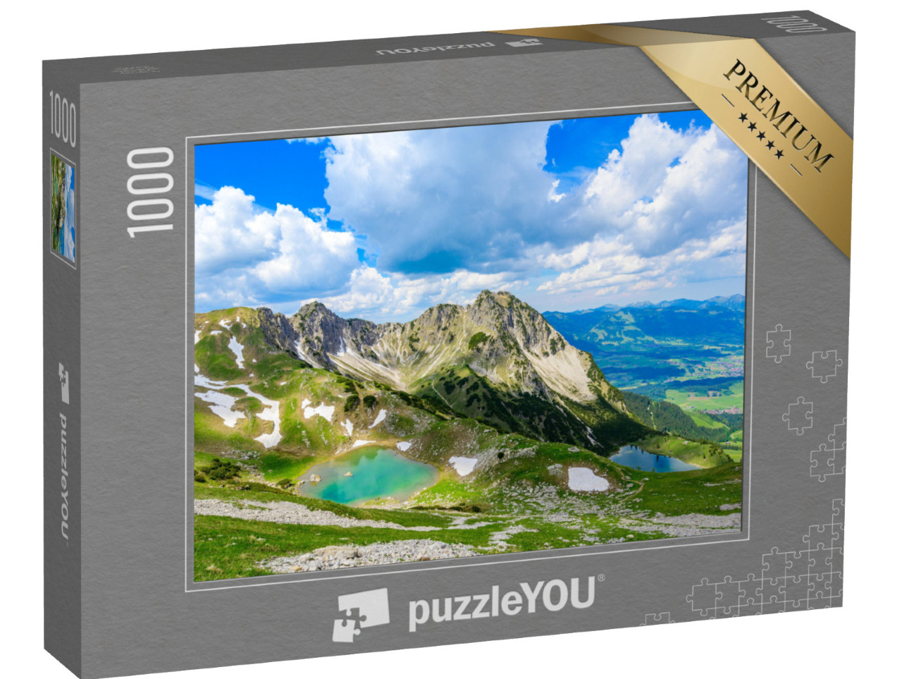 Puzzle 1000 Teile „Wunderschöner Gaisalpsee und das Rubihorn bei Oberstdorf, Deutschland“