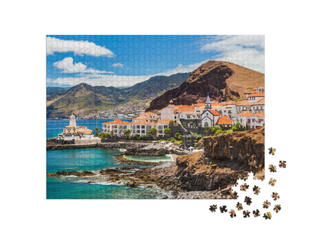 Puzzle 1000 Teile „Malerische kleine Stadt Canical, Madeira, Portugal“