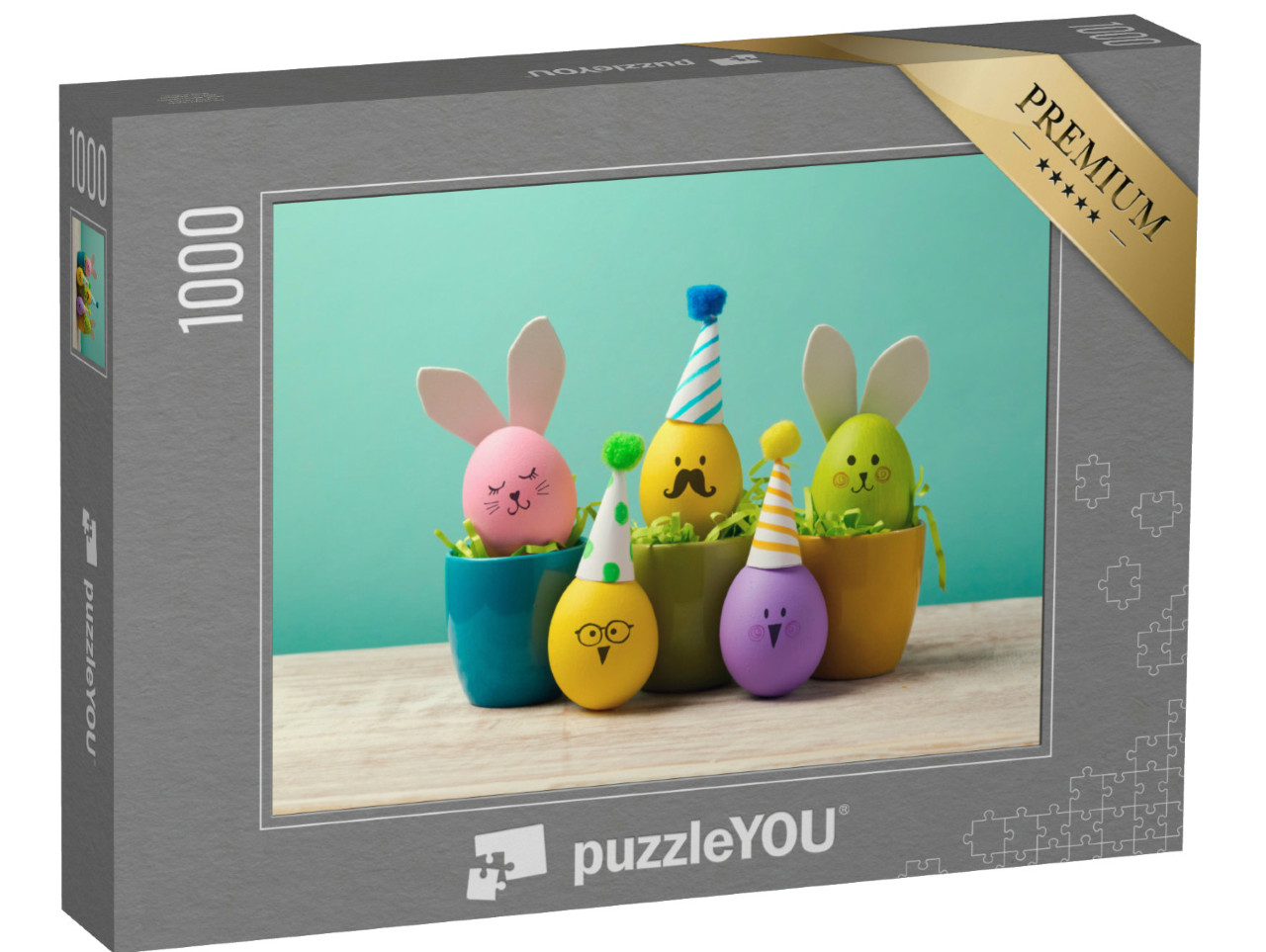 Puzzle 1000 Teile „Lustig dekorierte Ostereier“