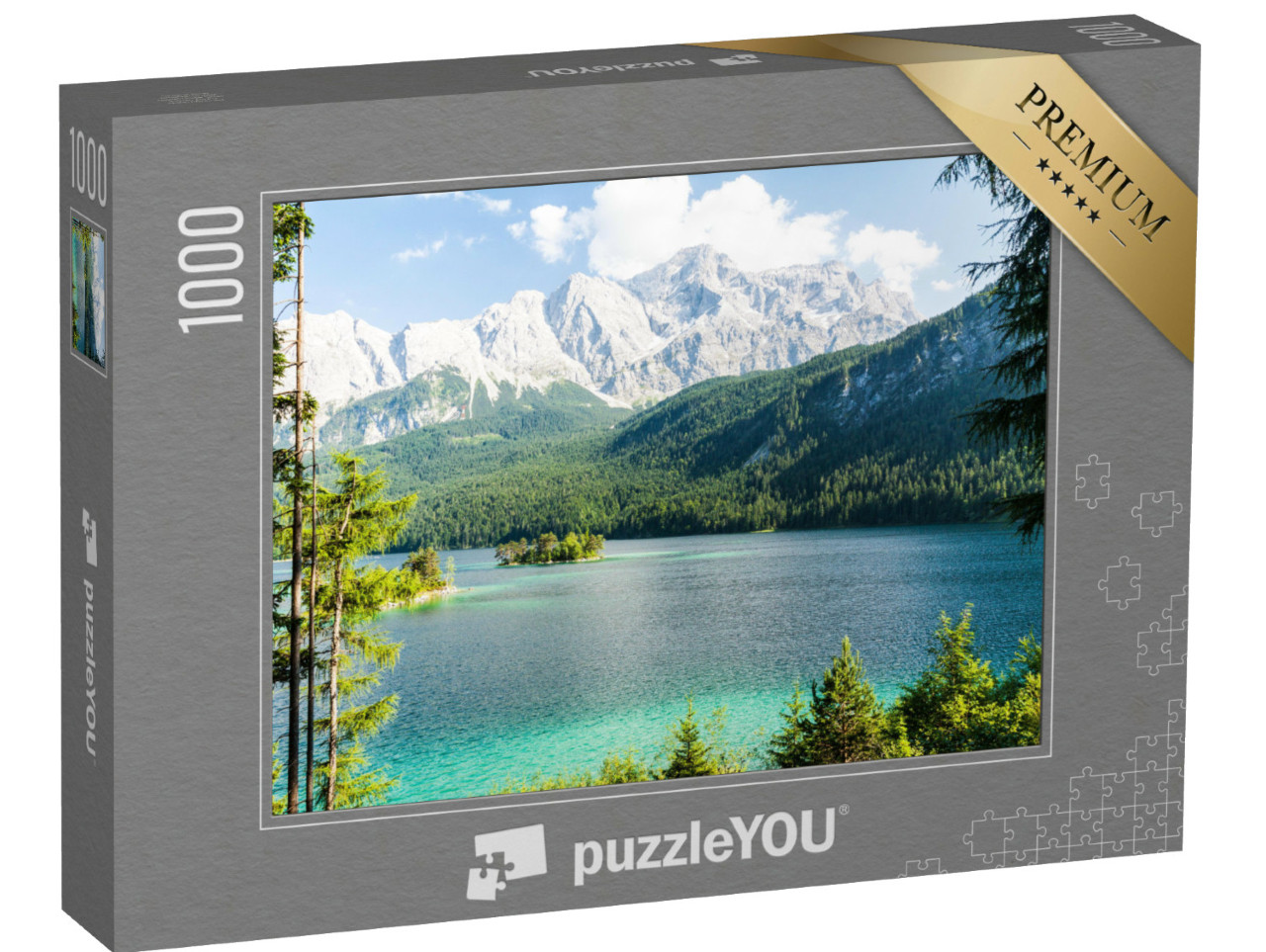 Puzzle 1000 Teile „Eibsee vor den Alpen“