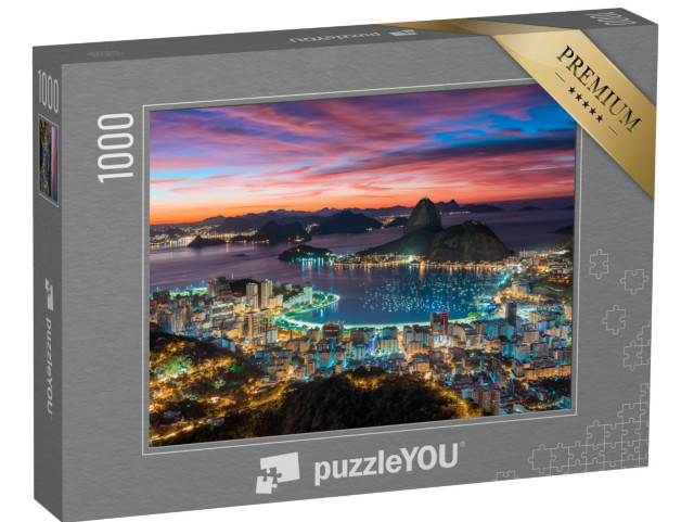 Puzzle 1000 Teile „Sonnenuntergang in Rio de Janeiro, Brasilien“
