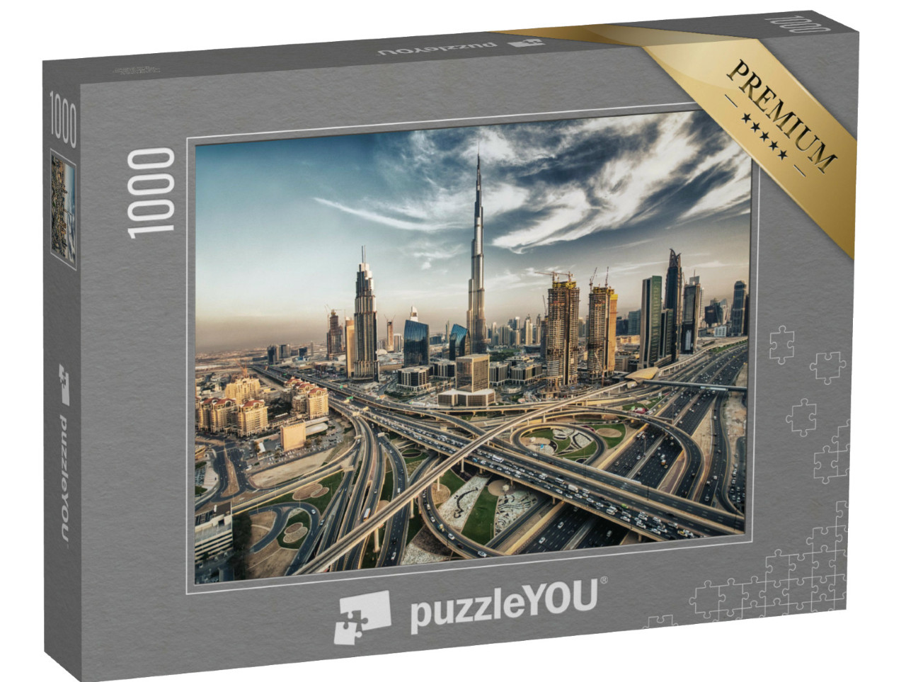 Puzzle 1000 Teile „Skyline von Dubai mit der Stadt  “