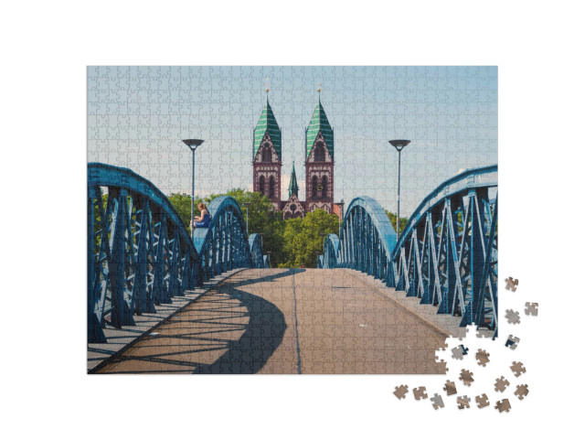 Puzzle 1000 Teile „Herz Jesu Kirche, Freiburg, Deutschland“