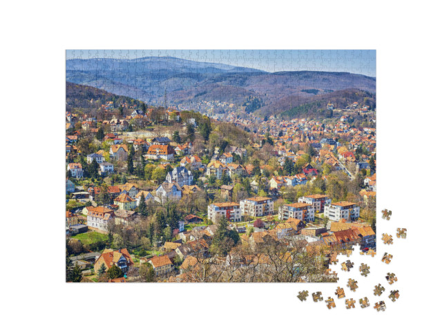Puzzle 1000 Teile „Malerische Altstadt von Wernigerode, Deutschland“