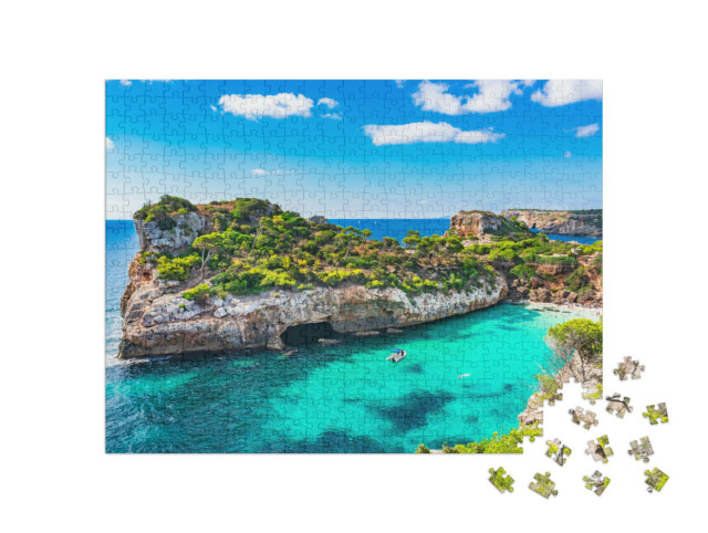 Puzzle 500 Teile „Strand von Mallorca, Spanien, Mittelmeer“
