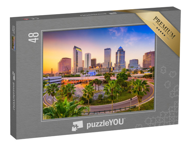 Puzzle 48 Teile „Skyline von Tampa, Florida, USA“
