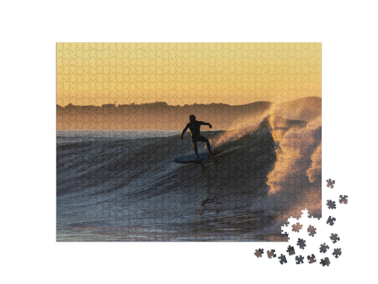 Puzzle 1000 Teile „Surfen in der Morgendämmerung“