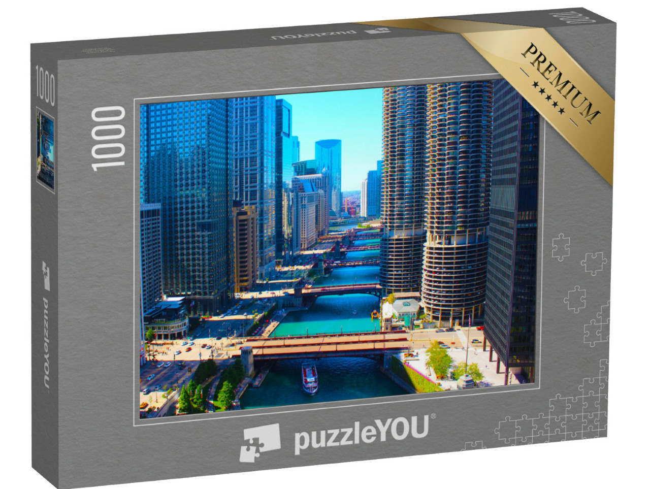 Puzzle 1000 Teile „Chicago River“