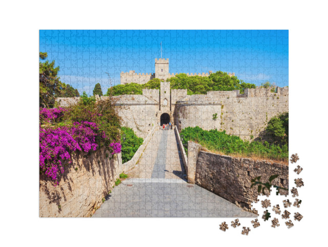 Puzzle 1000 Teile XXL „Altstadt von Rhodos, Griechenland“